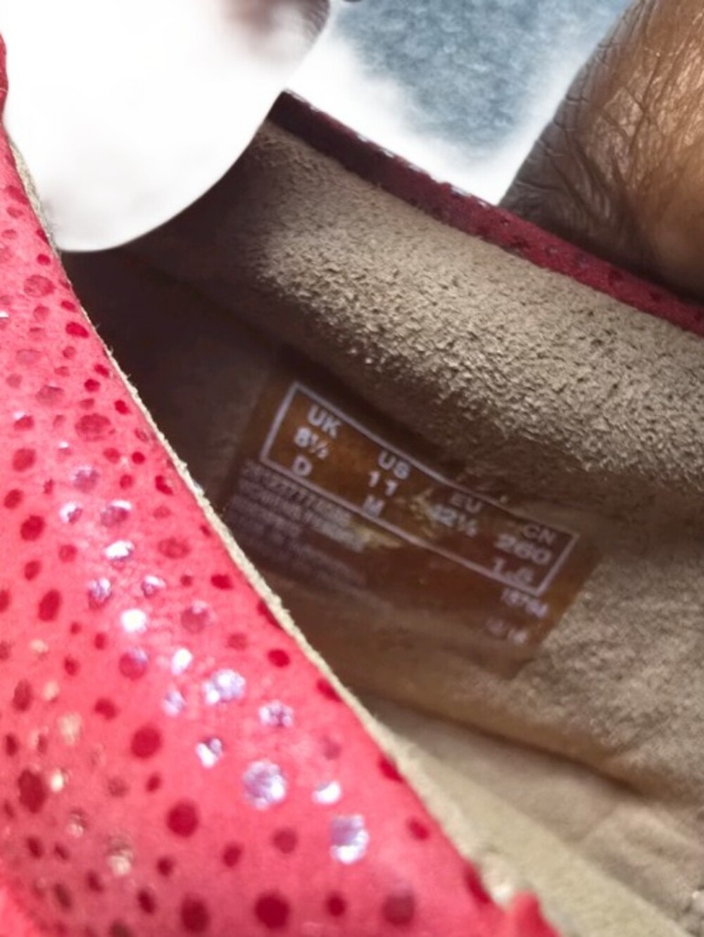 Clarks Women's Red Leather Ballet Flats - Picture 8 of 10